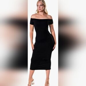 HeyShape Off-Shoulder Shapewear Split Dress NWOT #422